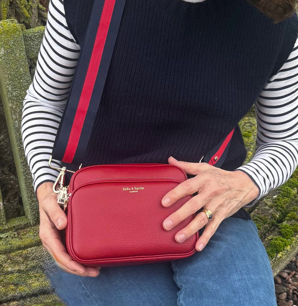 Alba Crossbody Bag - Deep Cherry Red thumbnail-image-11