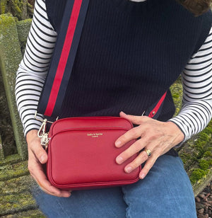 Alba Crossbody Bag - Deep Cherry Red thumbnail-image-11