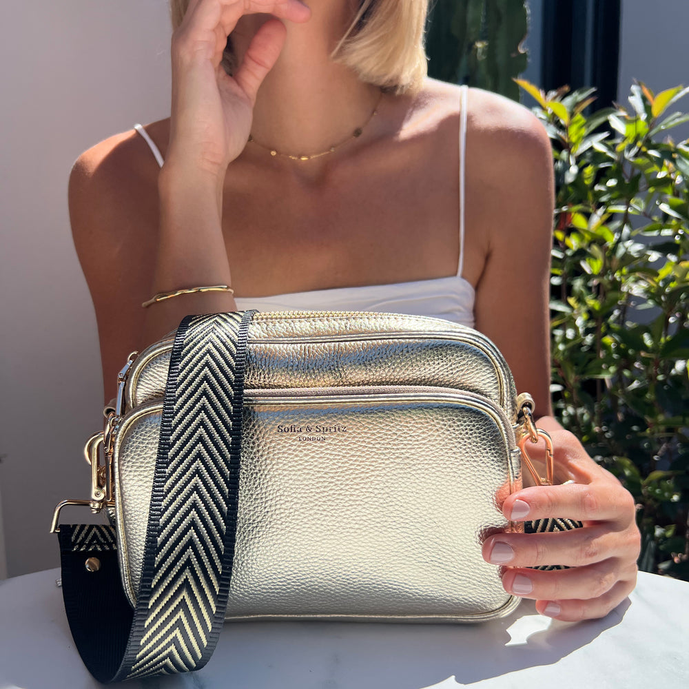 Alba Crossbody Bag - Gold thumbnail-image-13