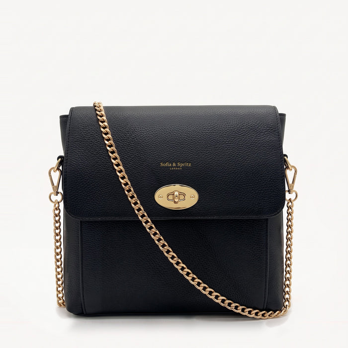 Elara Messenger Bag - Black