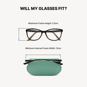 Slim Leather Glasses Case - Jade Green thumbnail-image-7
