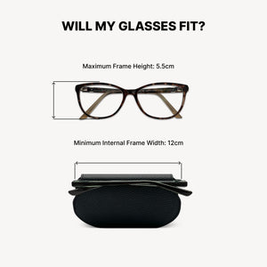 Slim Leather Glasses Case - Black thumbnail-image-7