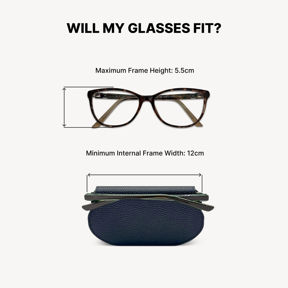 Slim Leather Glasses Case - Navy thumbnail-image-7