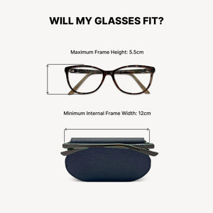 Slim Leather Glasses Case - Navy thumbnail-image-7