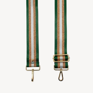 Green & Gold Glitter Stripe Strap