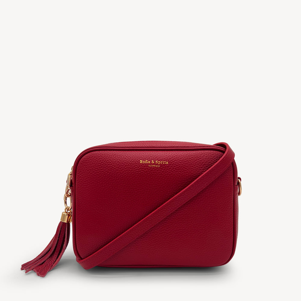 Lyla Crossbody Bag - Deep Cherry Red thumbnail-image-1
