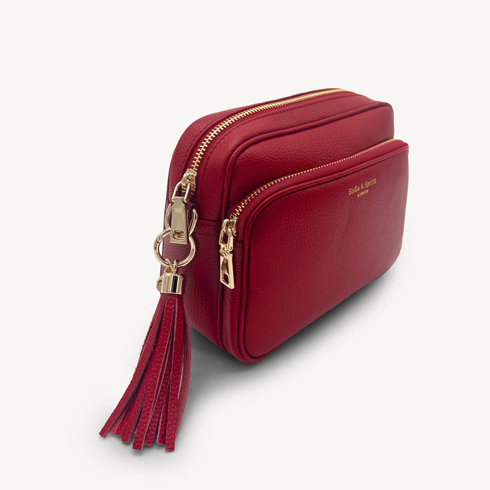 Alba Crossbody Bag - Deep Cherry Red