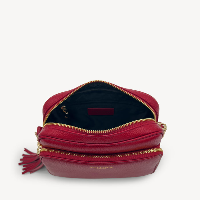 Alba Crossbody Bag - Deep Cherry Red