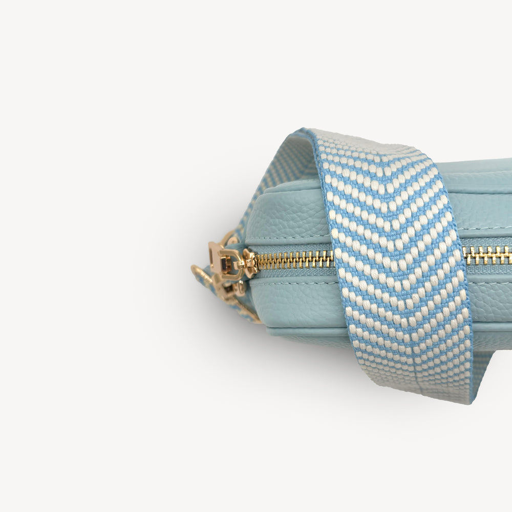 Sky Blue & White Chevron Strap thumbnail-image-20