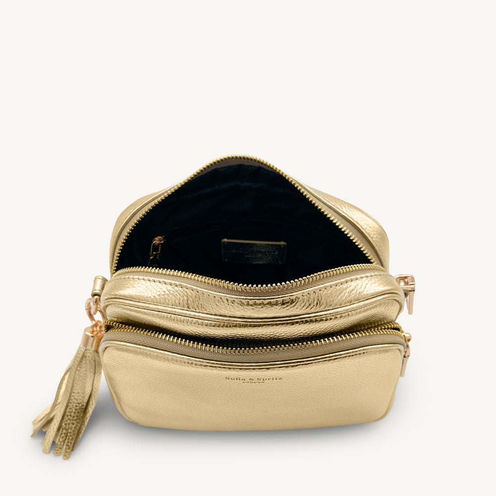 Alba Crossbody Bag - Gold thumbnail-image-11