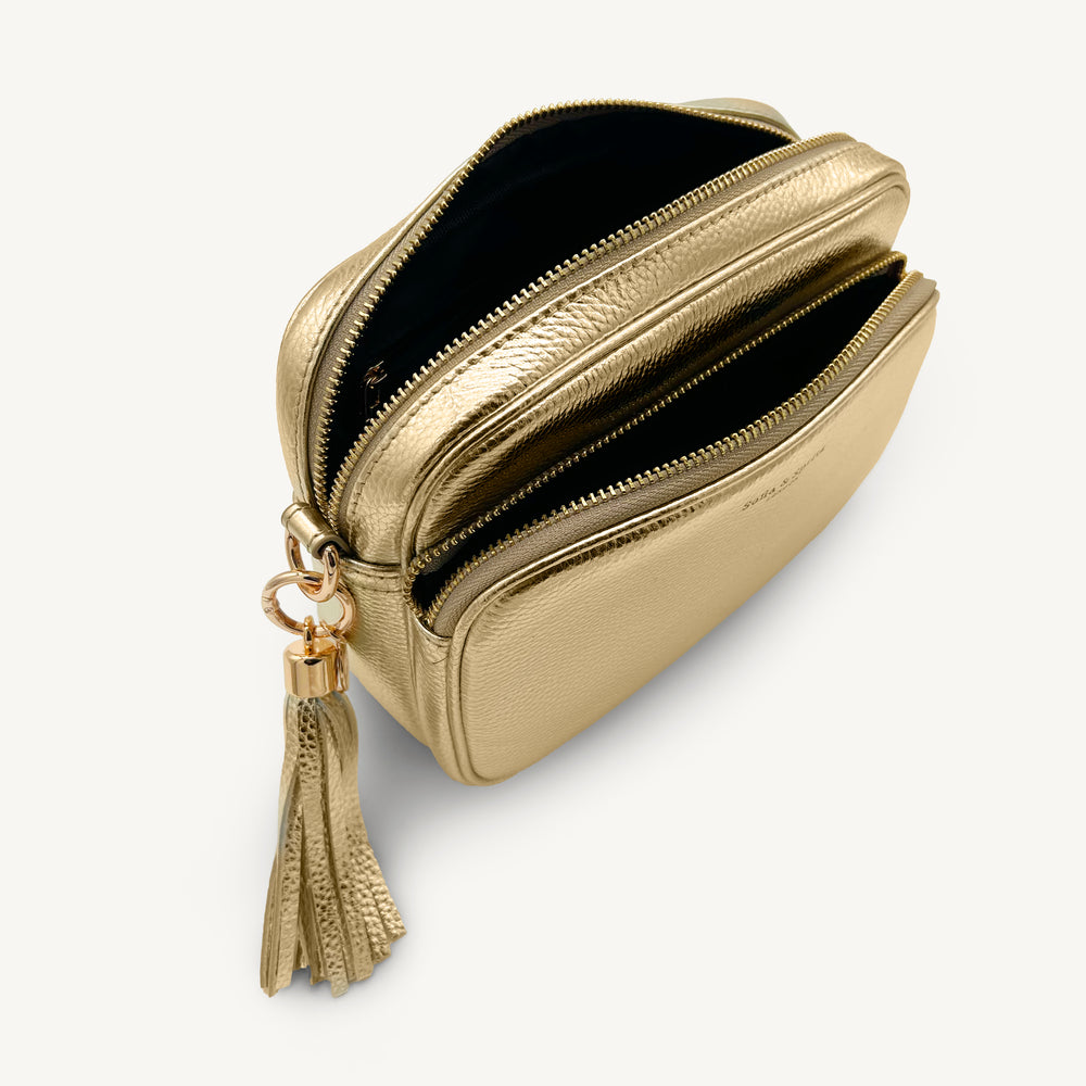 Alba Crossbody Bag - Gold thumbnail-image-6