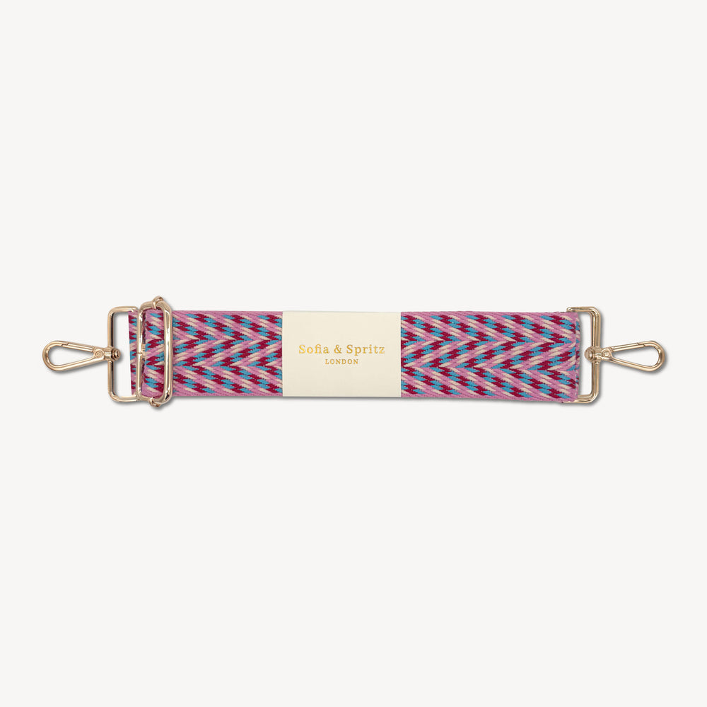 Pink & Blue Herringbone Strap thumbnail-image-2