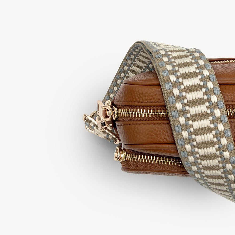 Taupe & White Stitch Strap thumbnail-image-8