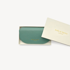 Slim Leather Glasses Case - Jade Green thumbnail-image-4