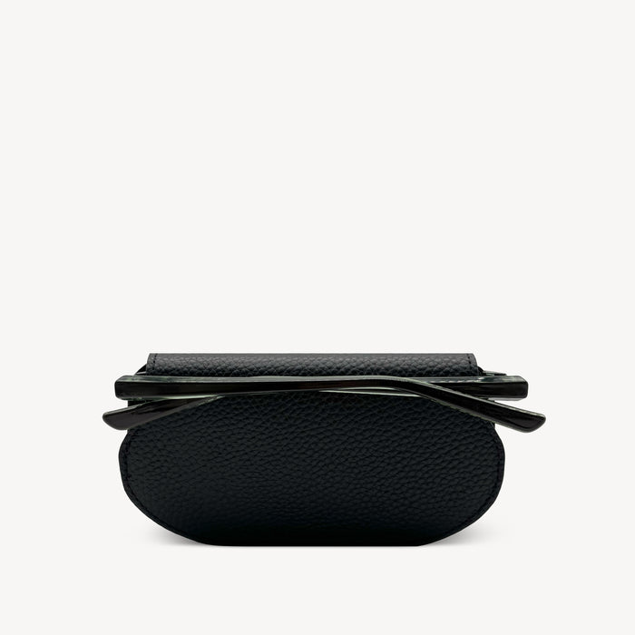 Slim Leather Glasses Case - Black