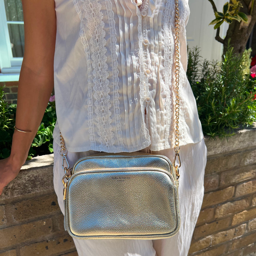 Alba Crossbody Bag - Gold thumbnail-image-12