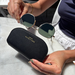 Slim Leather Glasses Case - Black thumbnail-image-3