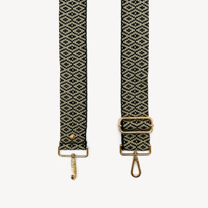Black & Stone Embroidered Strap