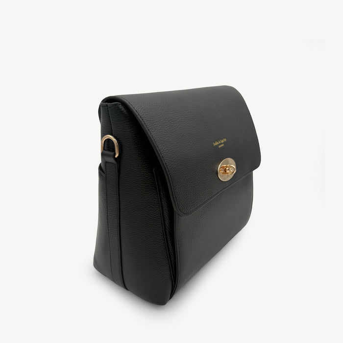 Elara Messenger Bag - Black