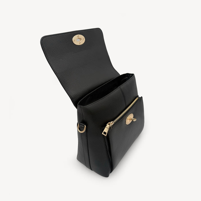 Elara Messenger Bag - Black