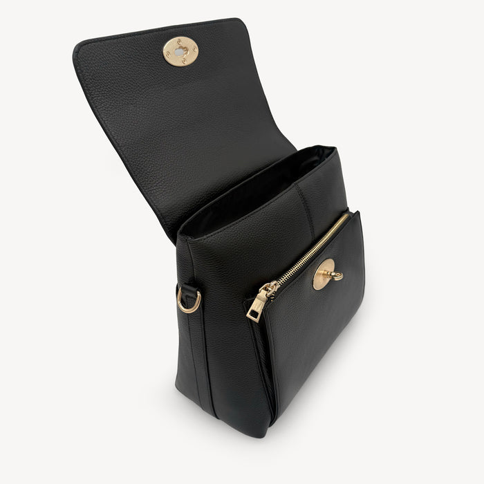 Elara Messenger Bag - Black