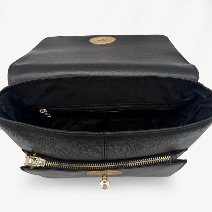 Elara Messenger Bag - Black