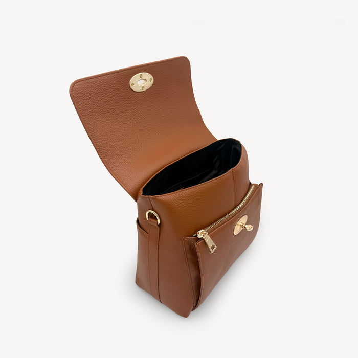 Elara Messenger Bag - Tan