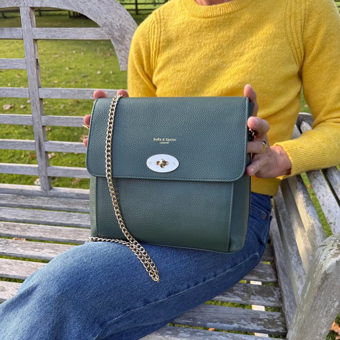 Elara Messenger Bag - Racing Green