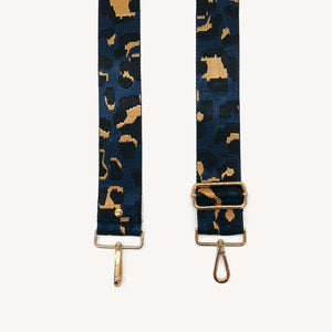 Navy & Gold Leopard Strap