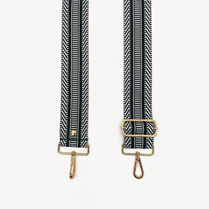 Black & White Stripe Aztec Strap