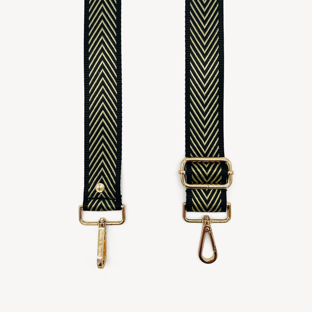 Black & Gold Chevron Strap thumbnail-image-1