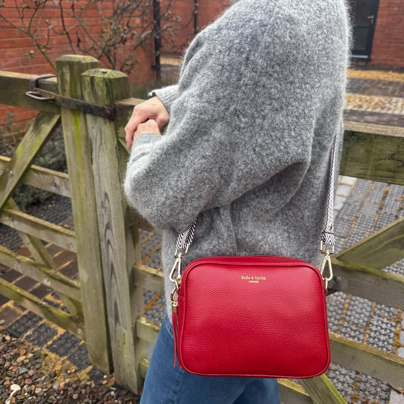 Lyla Crossbody Bag - Deep Cherry Red