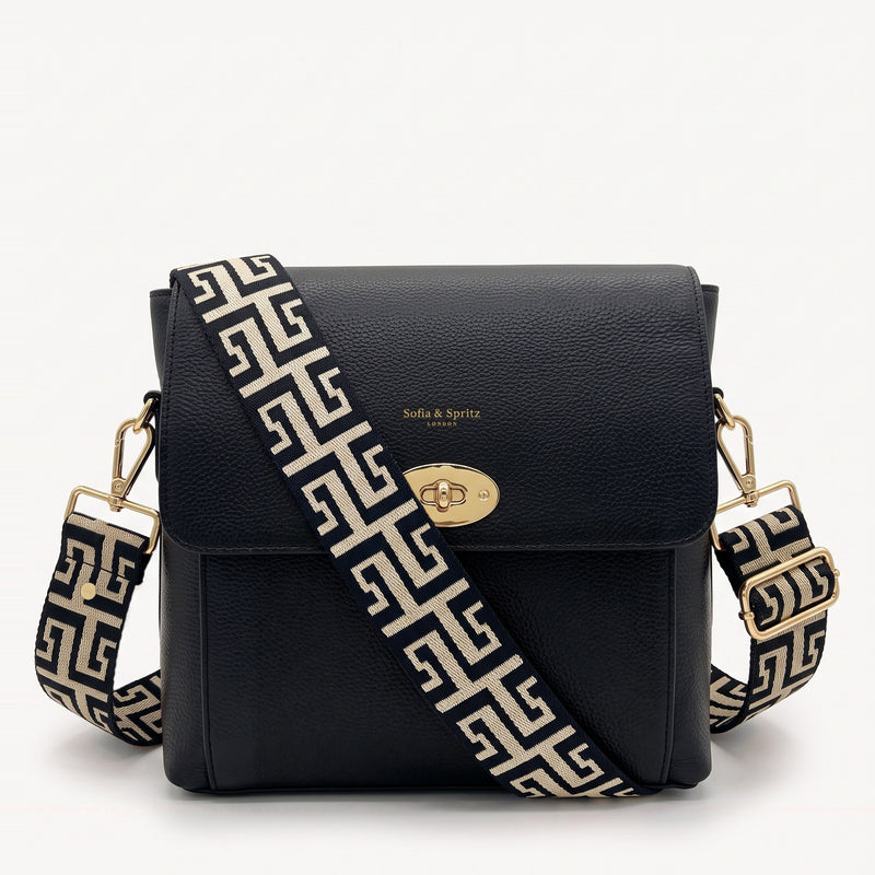 Elara Messenger Bag - Black