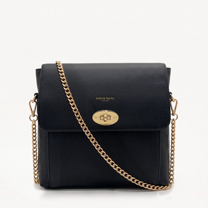 Elara Messenger Bag - Black