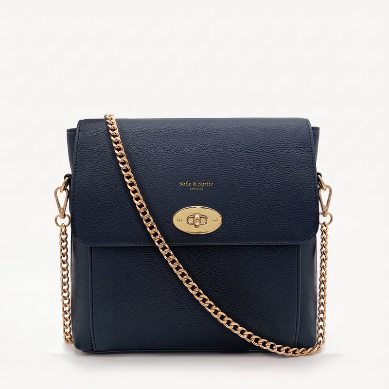 Elara Messenger Bag - Navy