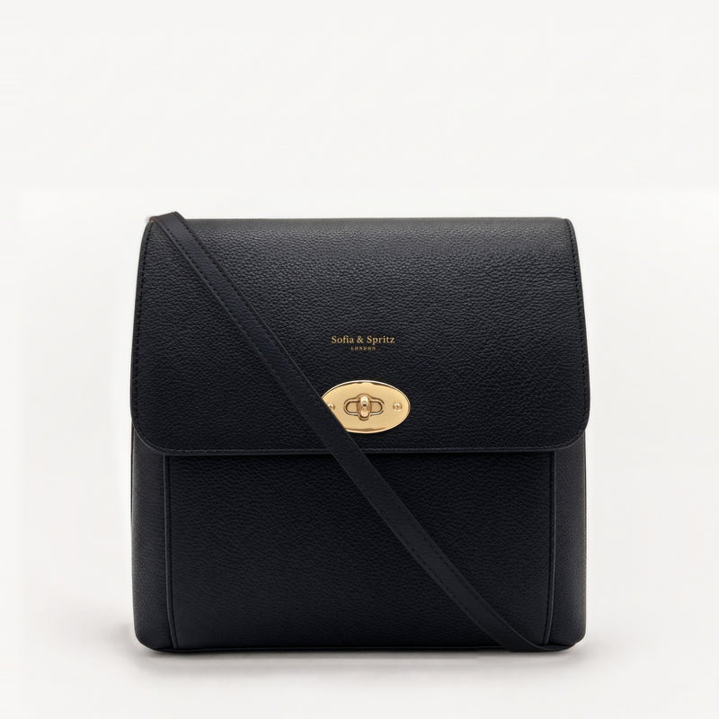 Elara Messenger Bag - Black