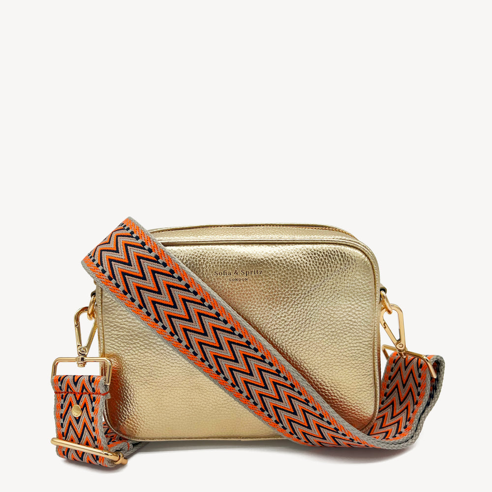 Orange, Black & Stone Aztec Strap thumbnail-image-11