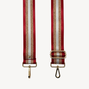 Red & Gold Glitter Stripe Strap