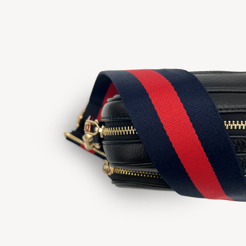 Navy & Red Stripe Strap