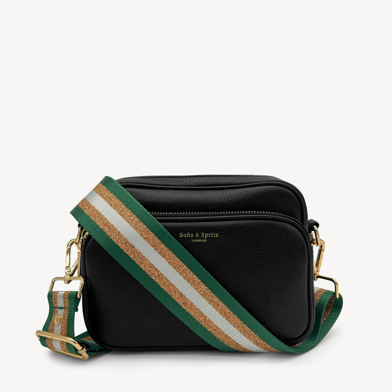 Green & Gold Glitter Stripe Strap