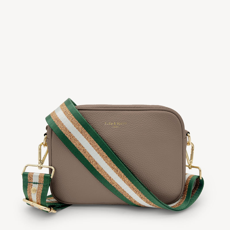 Green & Gold Glitter Stripe Strap