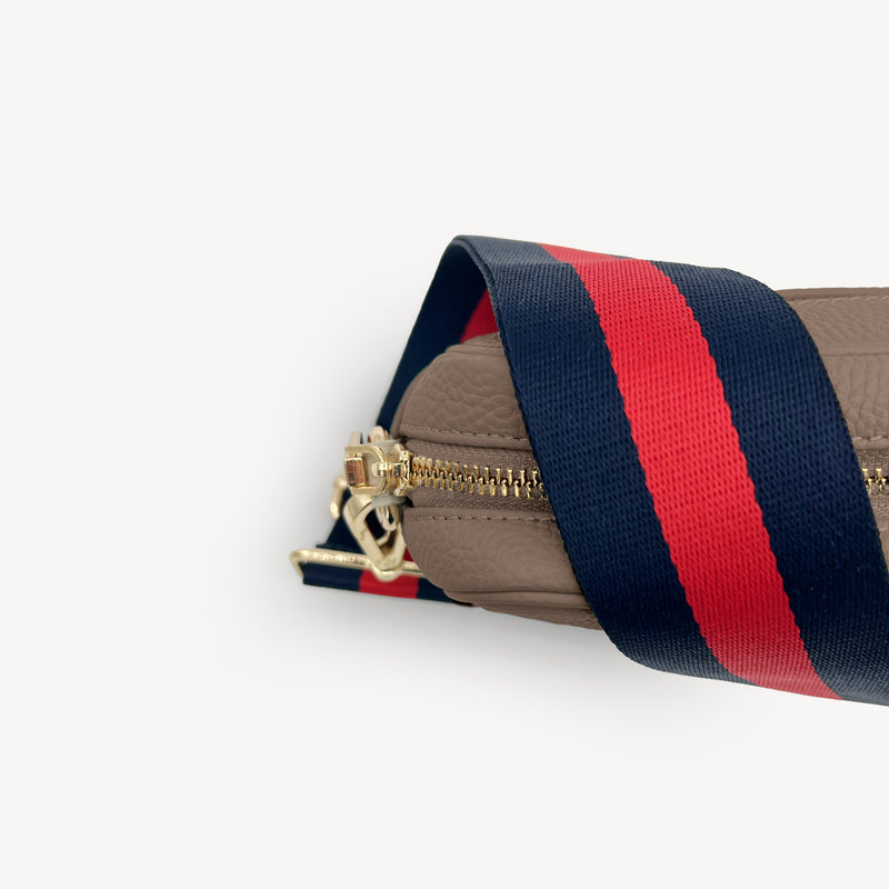 Navy & Red Stripe Strap