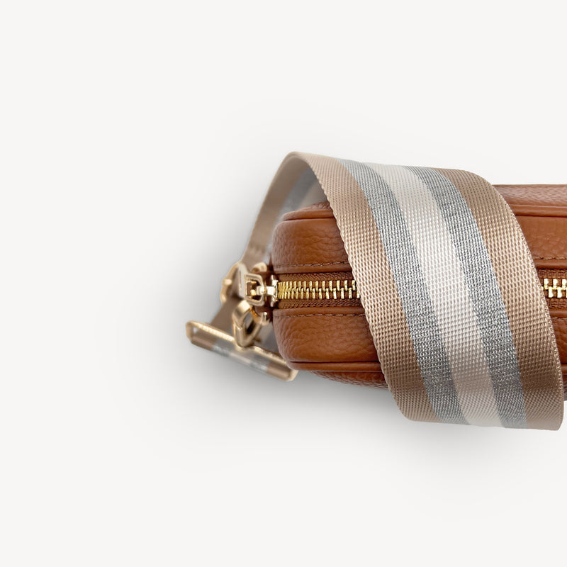 Champagne & Silver Stripe Strap