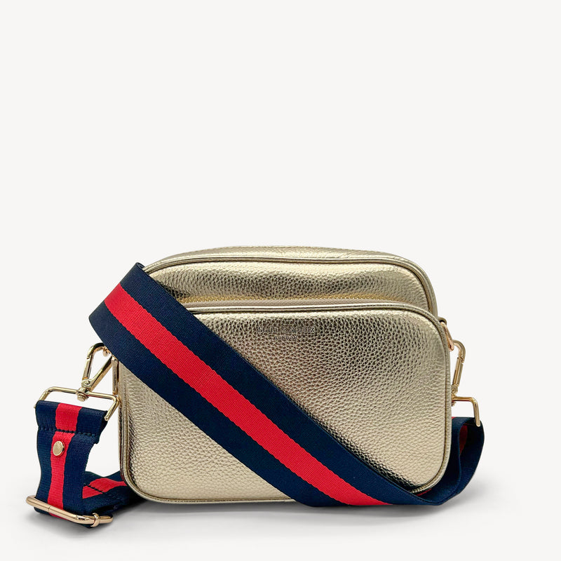 Navy & Red Stripe Strap