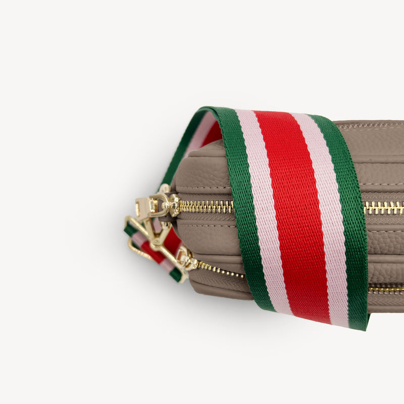 Red, Pink & Green Stripe Strap