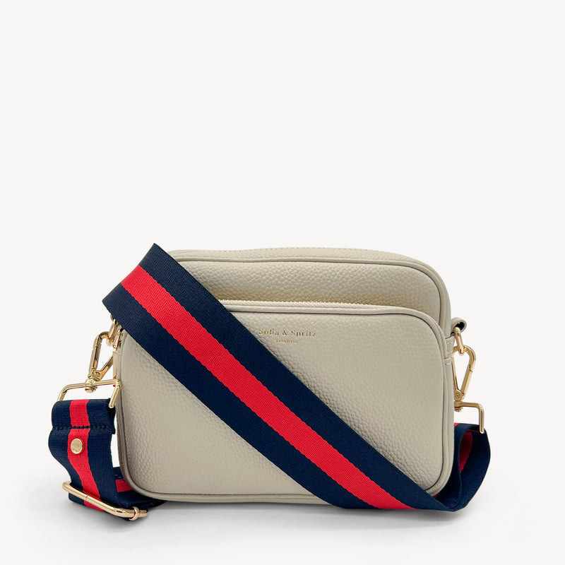 Navy & Red Stripe Strap