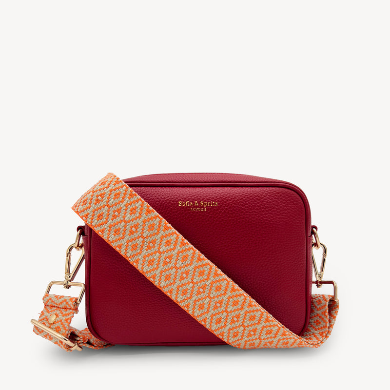 Orange & Stone Embroidered Strap