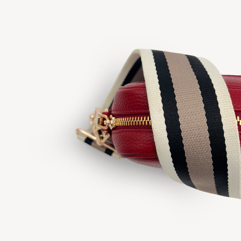 Black, Stone & Tan Stripe Strap