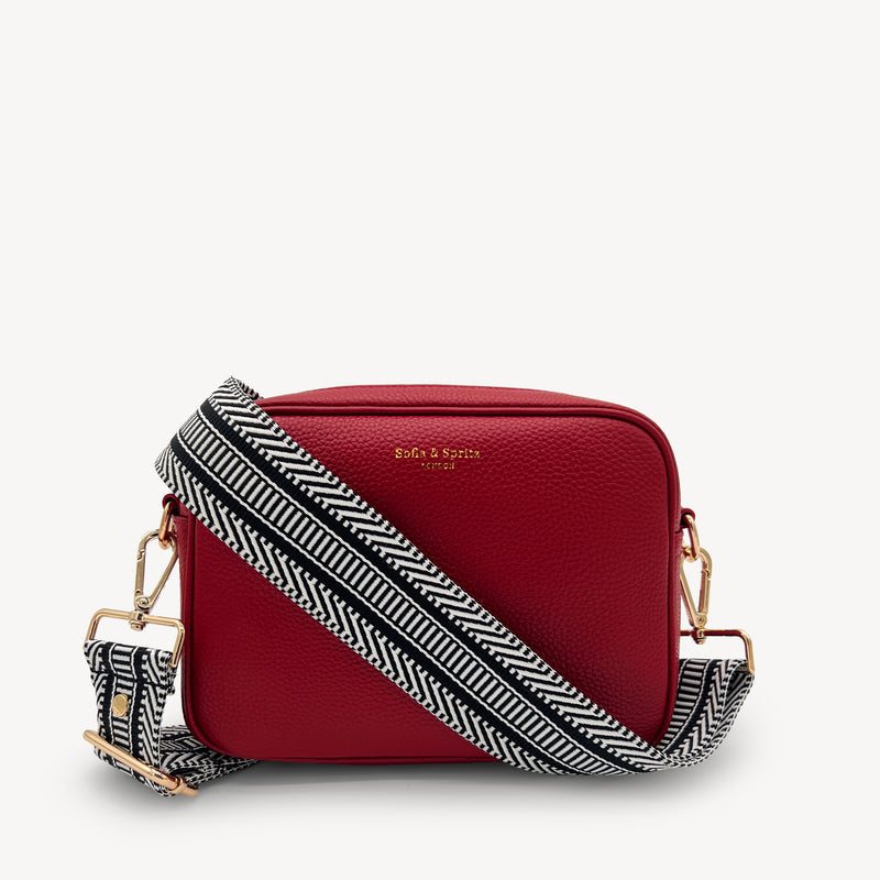 Black & White Stripe Aztec Strap