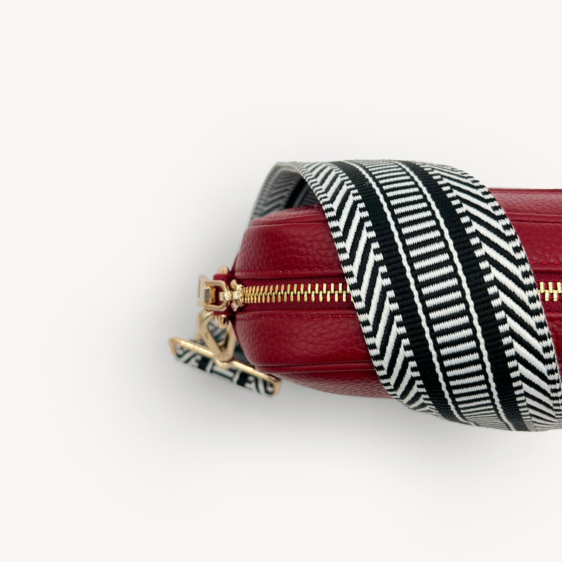 Black & White Stripe Aztec Strap